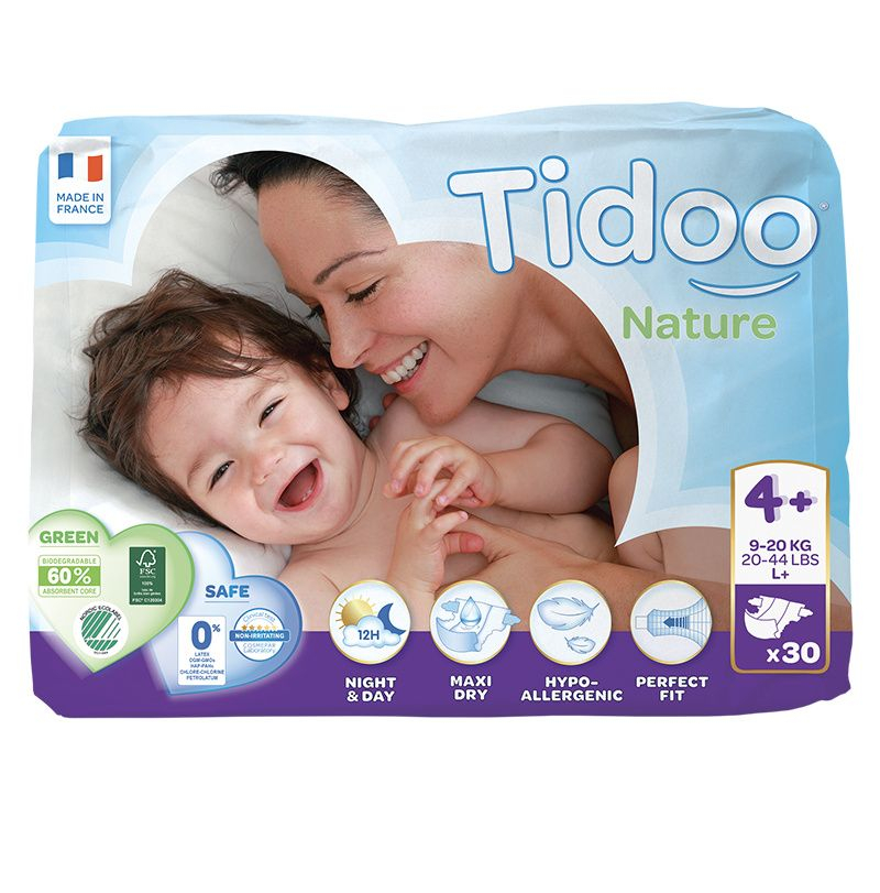 Tidoo 4+ Maxi+ 9-20 kg dětské plenky 30 ks Tidoo