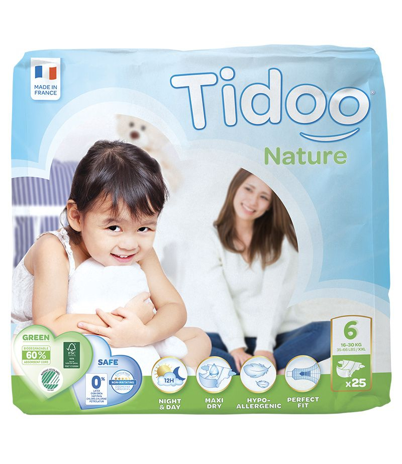 Tidoo 6 XXL 16-30 kg dětské plenky 25 ks Tidoo