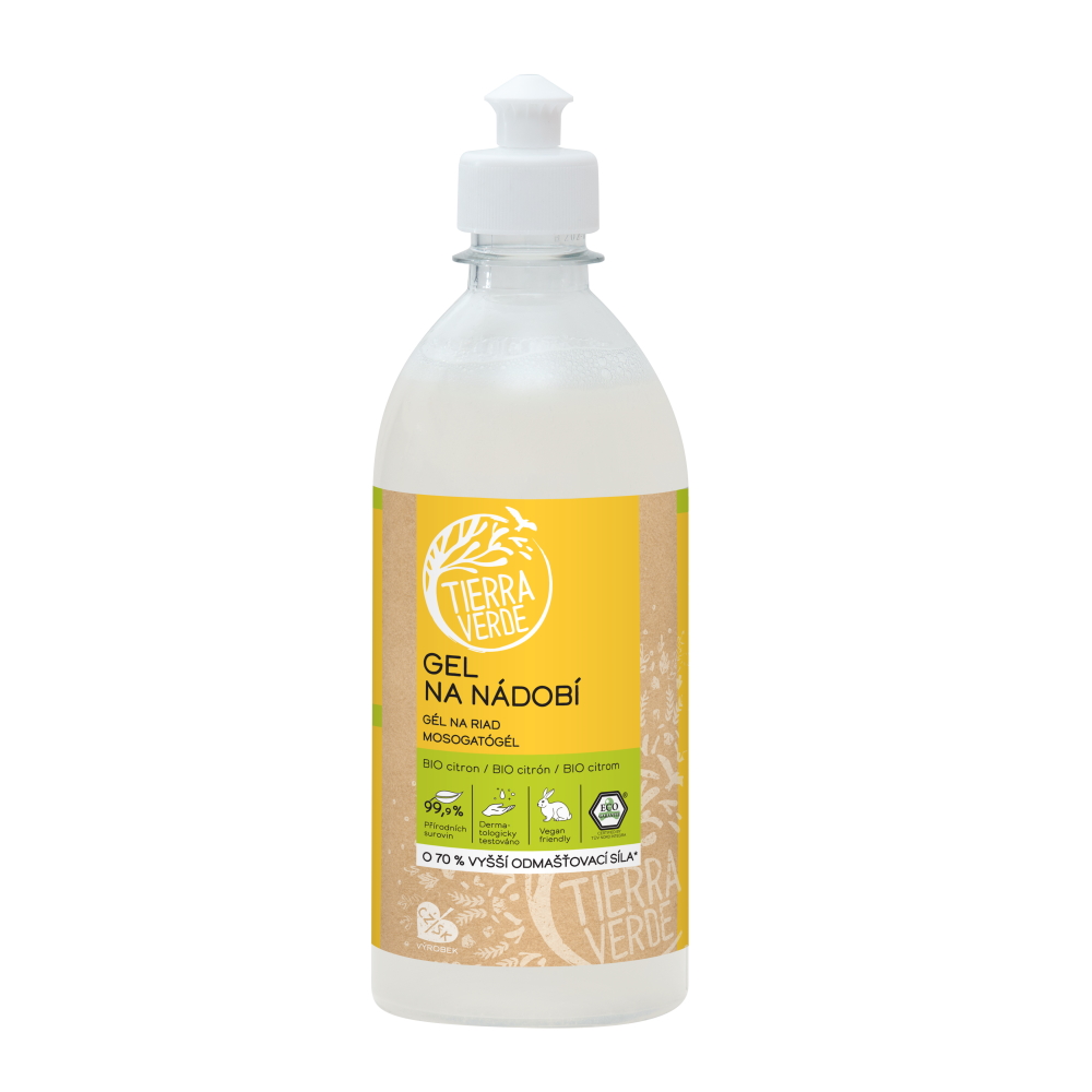 Tierra Verde Gel na nádobí BIO Citron 500 ml Tierra Verde