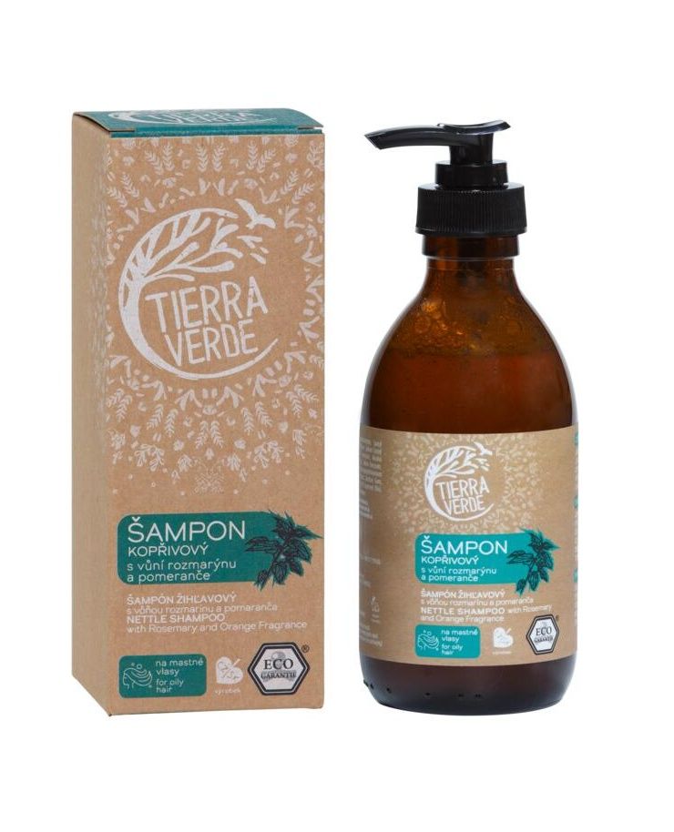 Tierra Verde Šampon kopřivový s vůní rozmarýnu a pomeranče 230 ml Tierra Verde