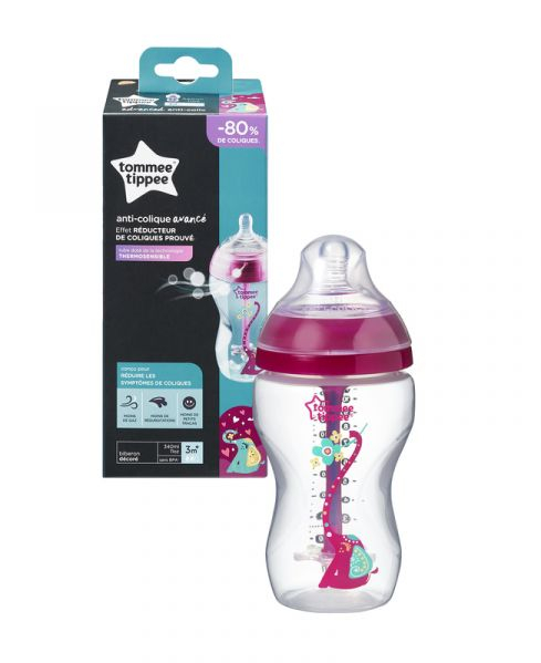 Tommee Tippee C2N ANTI-COLIC Girl 3m+ 340 ml kojenecká láhev 1 ks Tommee Tippee