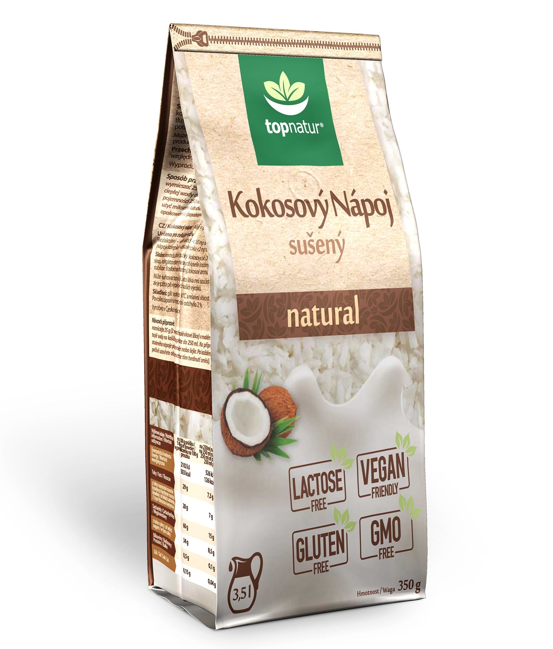 Topnatur Kokosový nápoj 350 g Topnatur