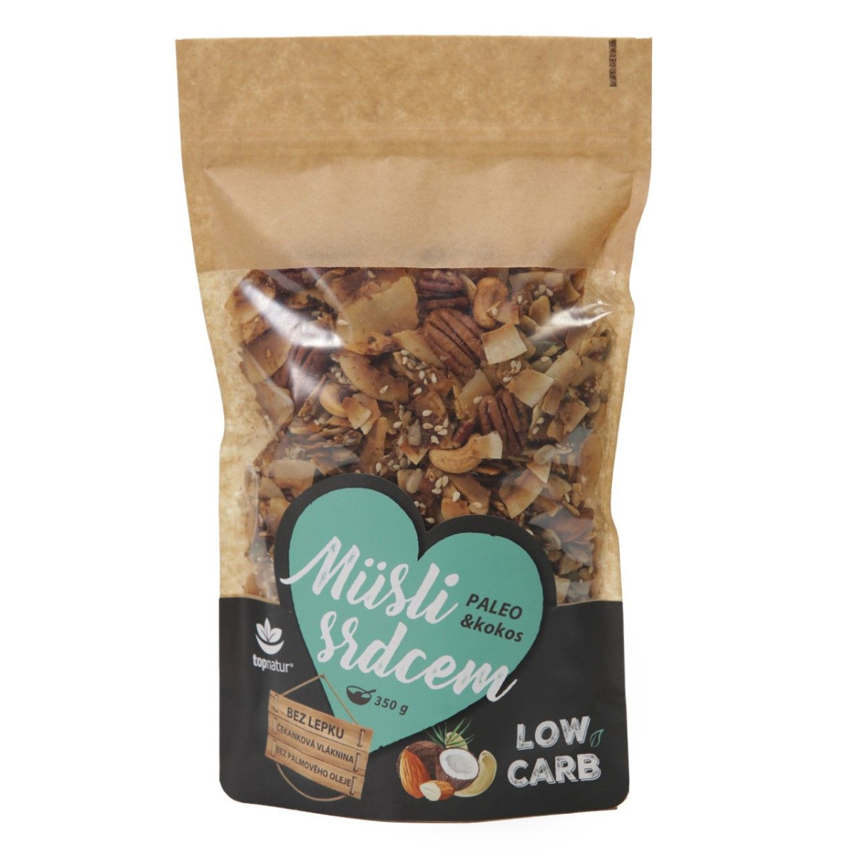 Topnatur Müsli srdcem Paleo&Kokos Low Carb 350 g Topnatur