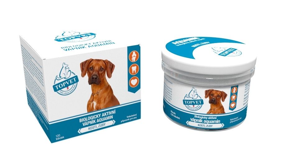 Topvet For Pets Biologicky aktivní vápník Aquamin pro psy 120 tobolek Topvet