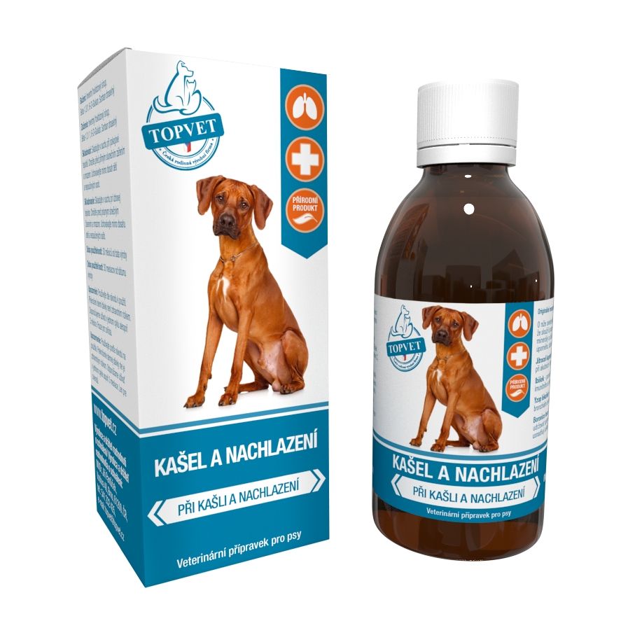 Topvet For Pets Kašel a nachlazení sirup pro psy 200 ml Topvet