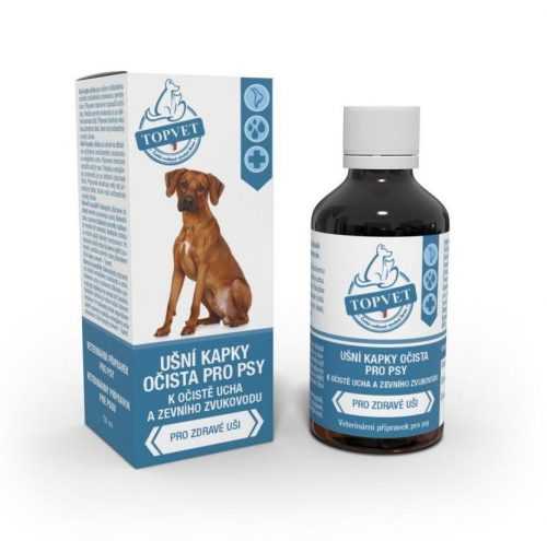 Topvet For Pets Ušní kapky Očista pro psy 50 ml Topvet