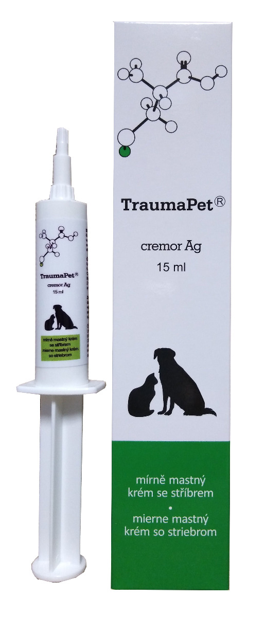 TraumaPet Ag Mírně mastný krém se stříbrem 15 ml TraumaPet