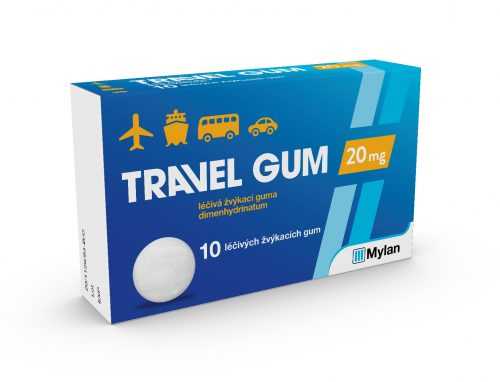 Travel-gum 20 mg 10 žvýkaček Travel-gum