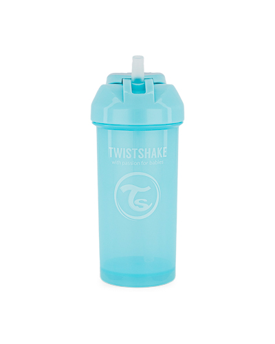 Twistshake Láhev netekoucí s brčkem 6m+ 360 ml modrá Twistshake