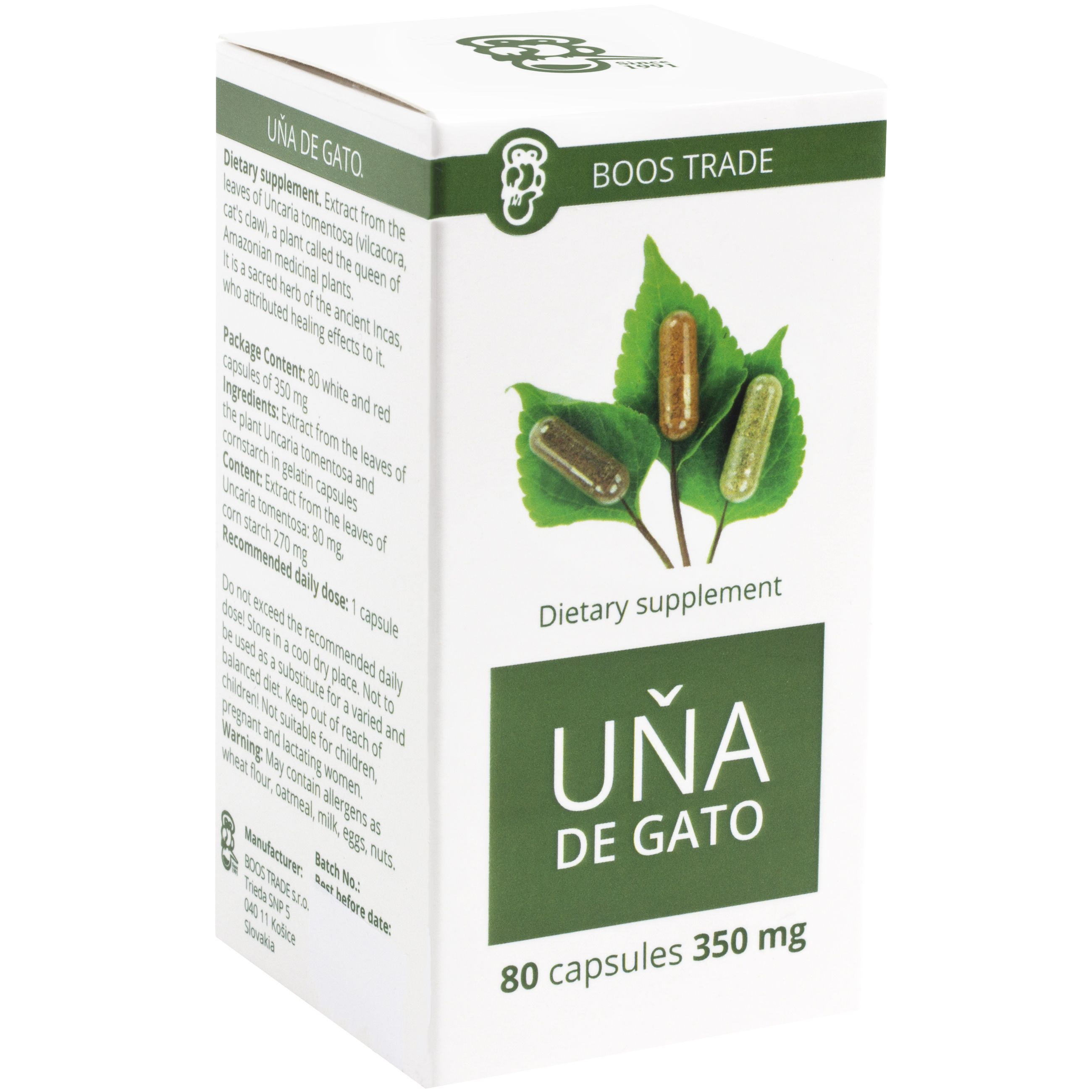 UŇA DE GATO 350 mg 80 kapslí