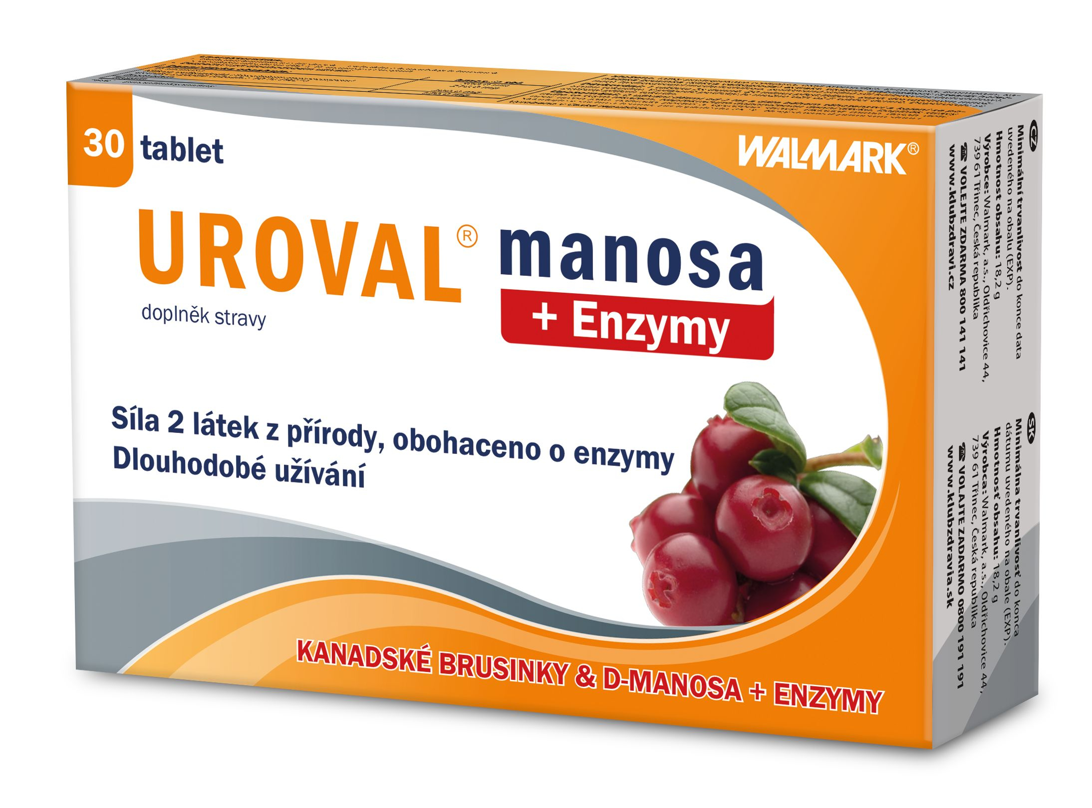 Uroval MANOSA + enzymy 30 tablet Uroval