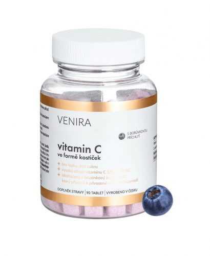 Venira Vitamin C ve formě kostiček borůvka 90 tablet Venira