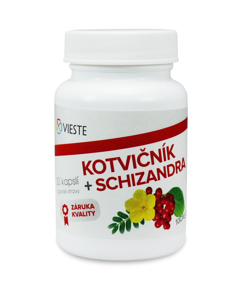 Vieste Kotvičník + Schizandra 30 kapslí Vieste