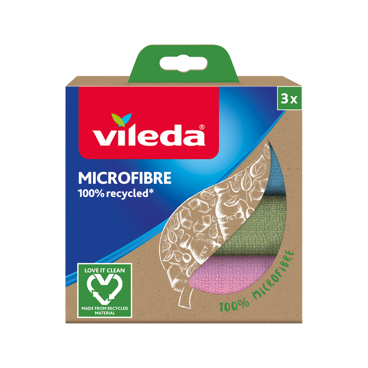 Vileda Microfibre z recyklovaných vláken mikrohadřík 3 ks Vileda