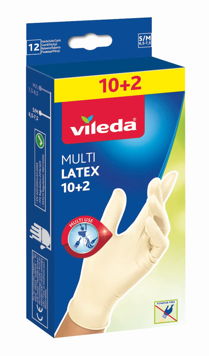 Vileda MultiLatex vel. S/M rukavice 10+2 ks Vileda