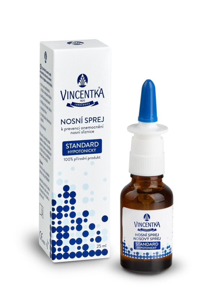 Vincentka Nosní sprej STANDARD hypotonický 25 ml Vincentka