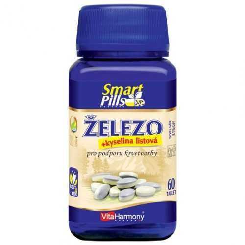 VitaHarmony Železo 20 mg s kyselinou listovou SmartPills 60 tablet VitaHarmony