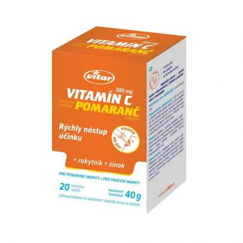 Vitar Vitamin C 300 mg + rakytník + zinek 20 sáčků Vitar