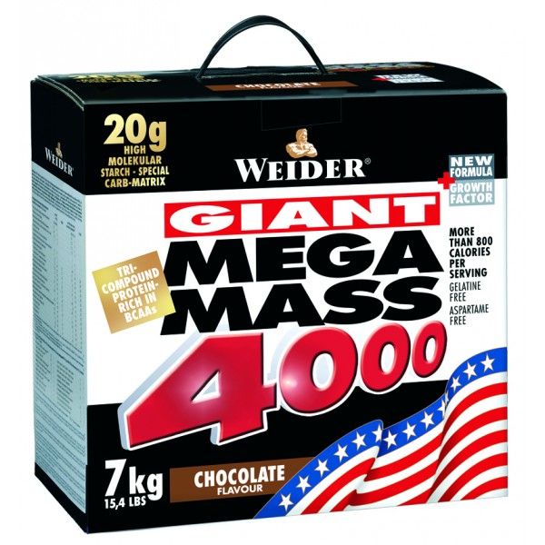 WEIDER Giant Mega Mass 4000 chocolate 7000 g WEIDER