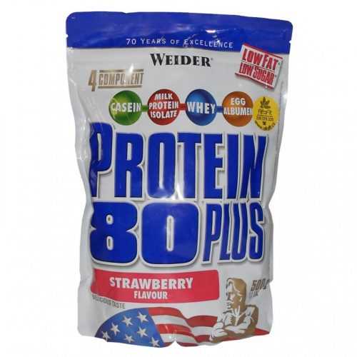 WEIDER Protein 80 Plus strawberry sáček 500 g WEIDER