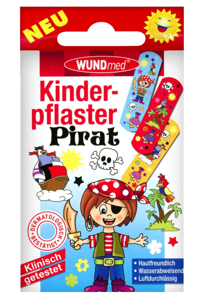 WUNDmed BOYS Piráti dětská náplast 10 ks WUNDmed