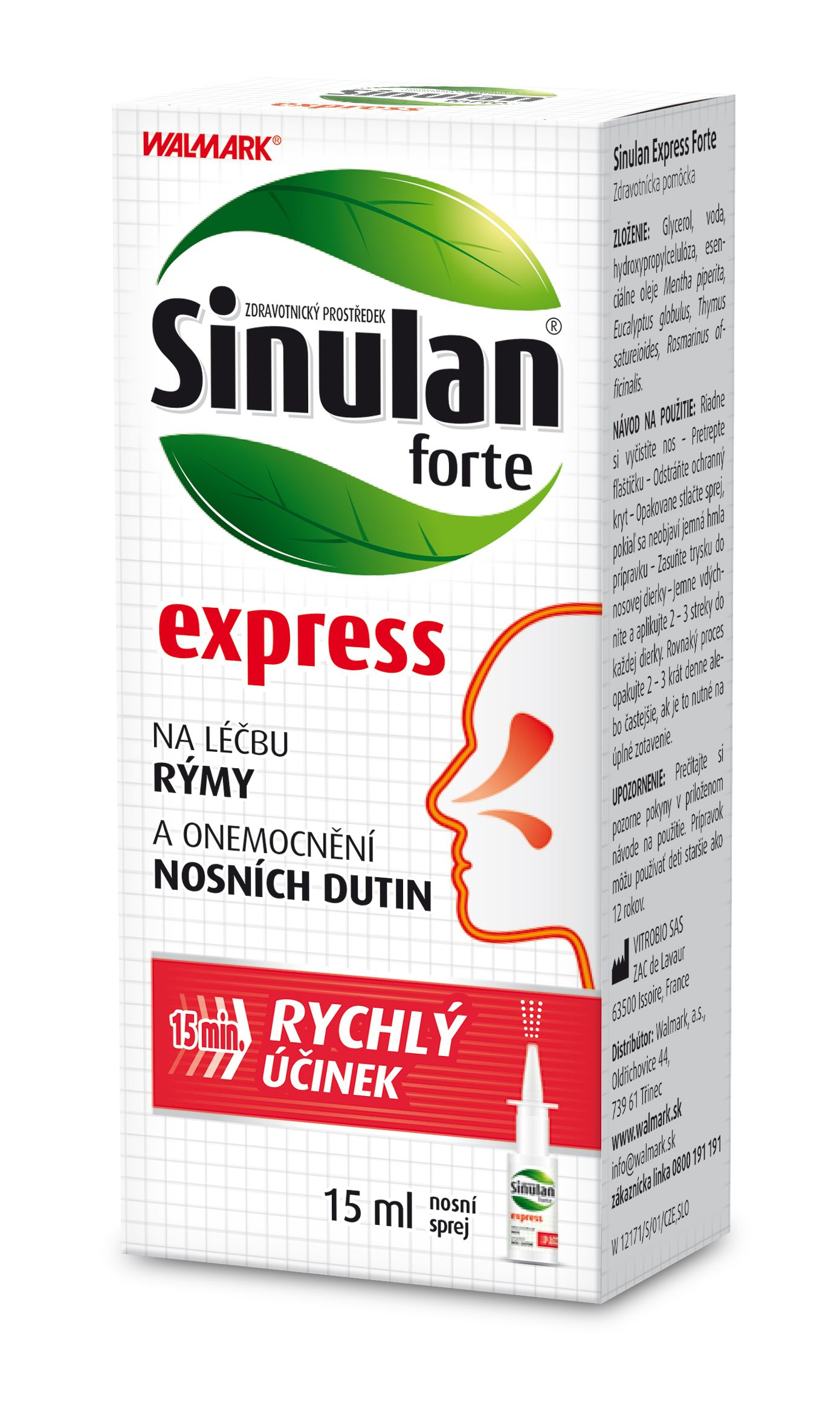 Walmark Sinulan Express Forte spray 15 ml Walmark