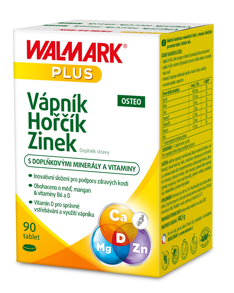 Walmark Vápník Hořčík Zinek Osteo 90 tablet Walmark