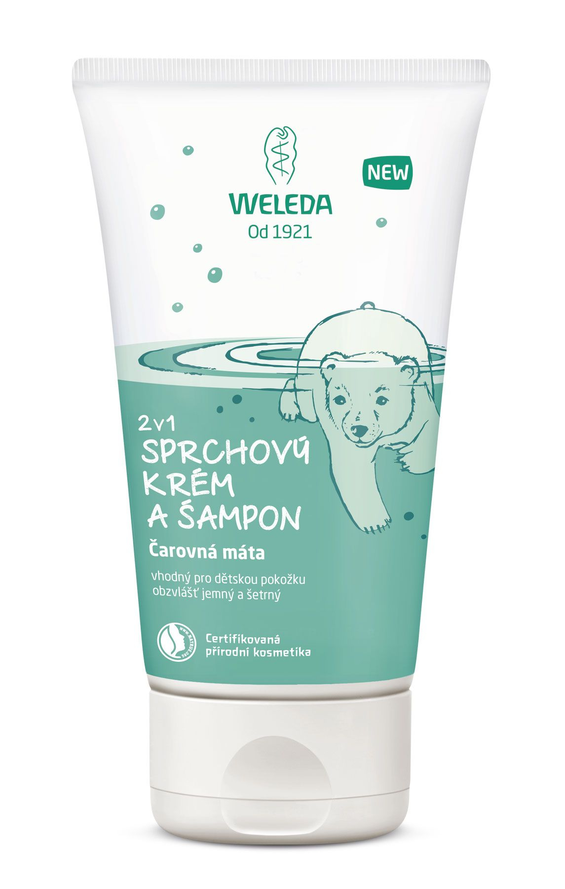 Weleda 2v1 Čarovná máta sprchový krém a šampon 150 ml Weleda