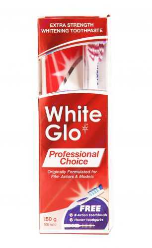 White Glo Professional Choice bělicí zubní pasta 150 g + kartáček White Glo