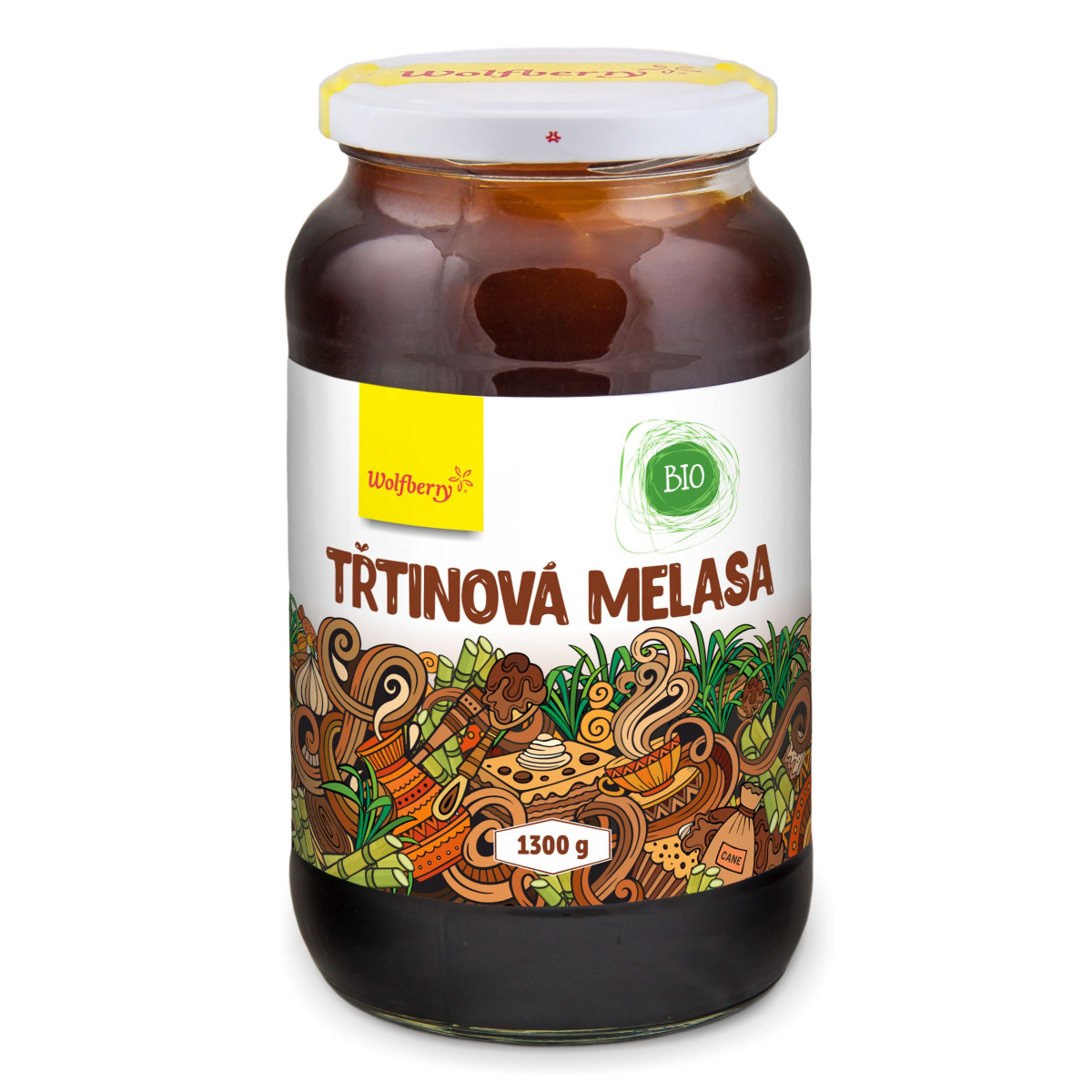 Wolfberry BIO Třtinová melasa 1300 g Wolfberry