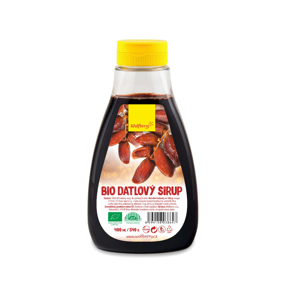 Wolfberry Datlový sirup BIO 400 ml/540 g Wolfberry