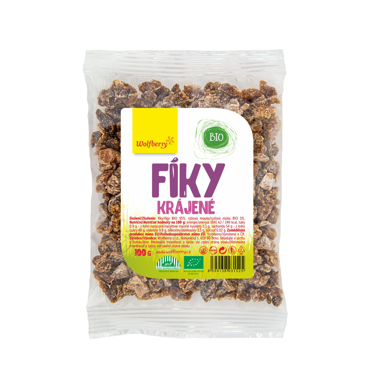 Wolfberry Fíky krájené BIO 100 g Wolfberry