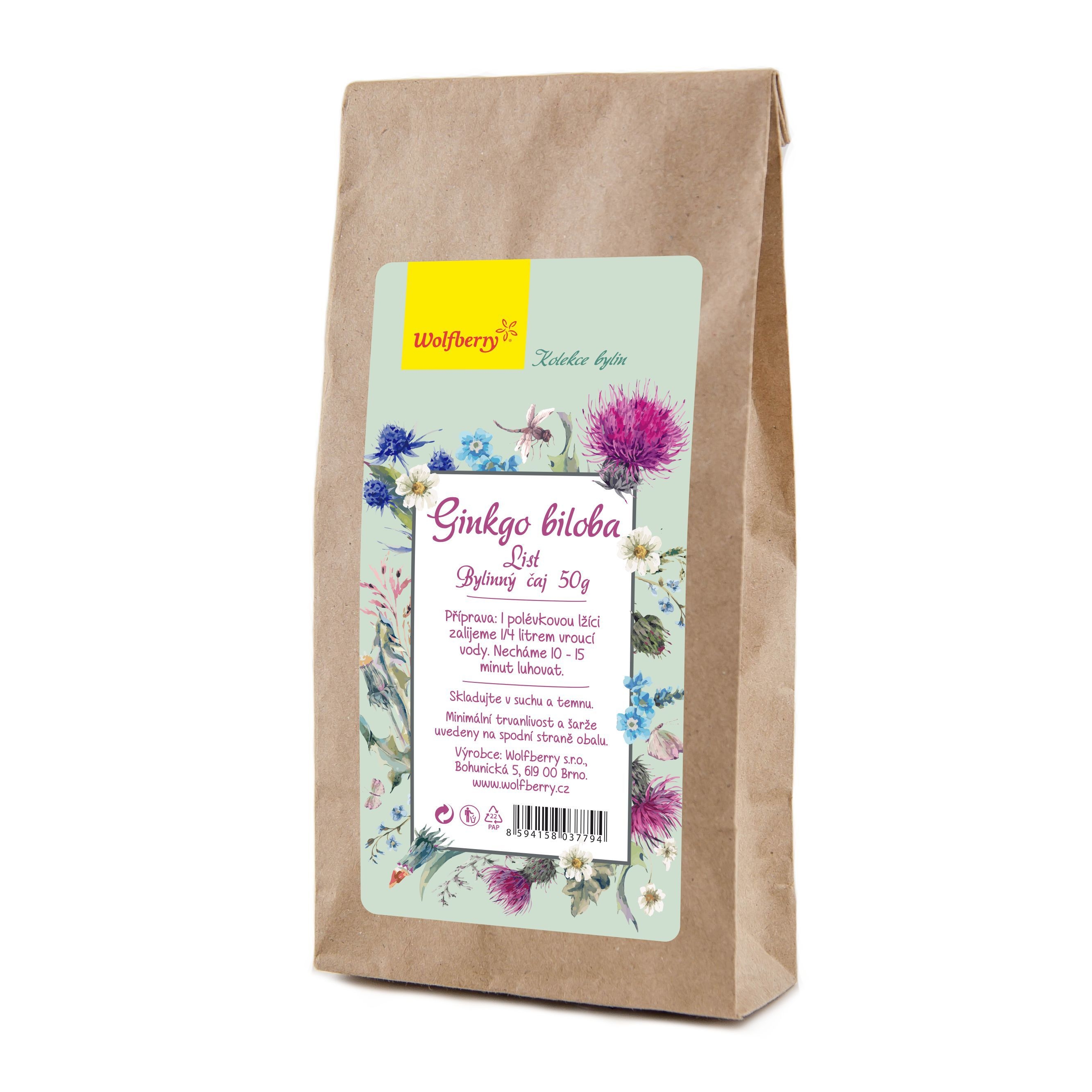 Wolfberry Ginkgo biloba bylinný čaj sypaný 50 g Wolfberry