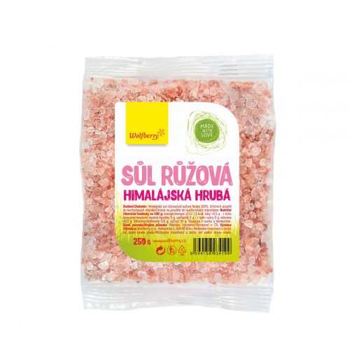 Wolfberry Himalajská sůl růžová hrubá 250 g Wolfberry