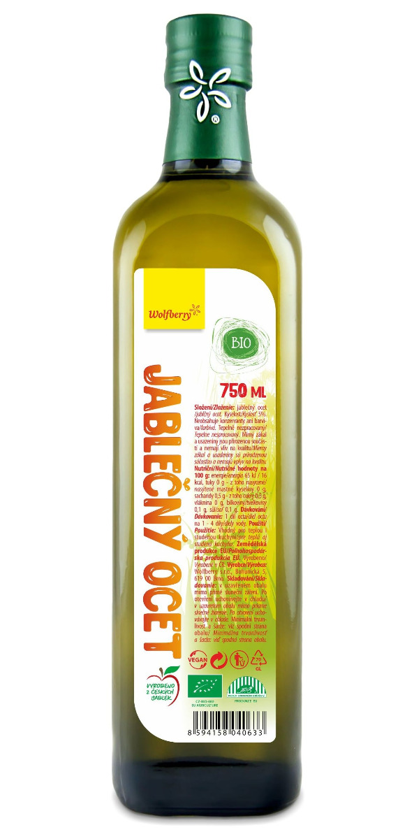 Wolfberry Jablečný ocet BIO 750 ml Wolfberry