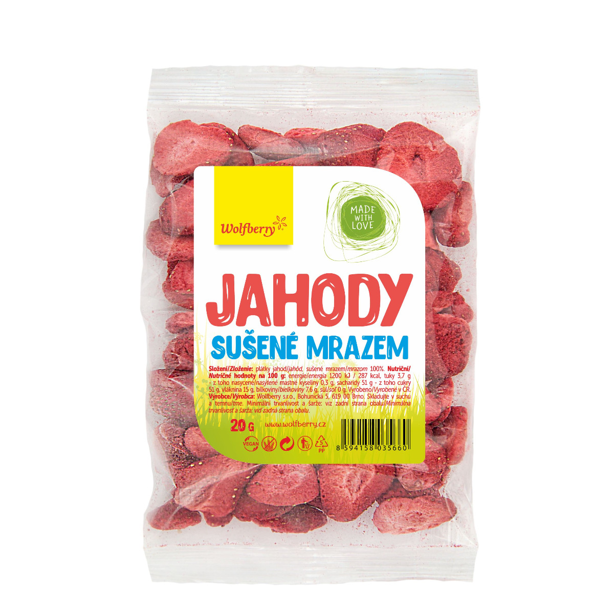 Wolfberry Jahody sušené plody 20 g Wolfberry