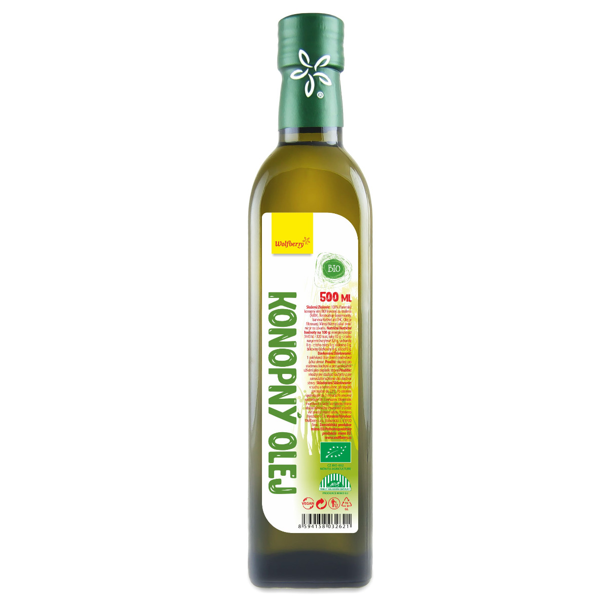 Wolfberry Konopný olej BIO 500 ml Wolfberry