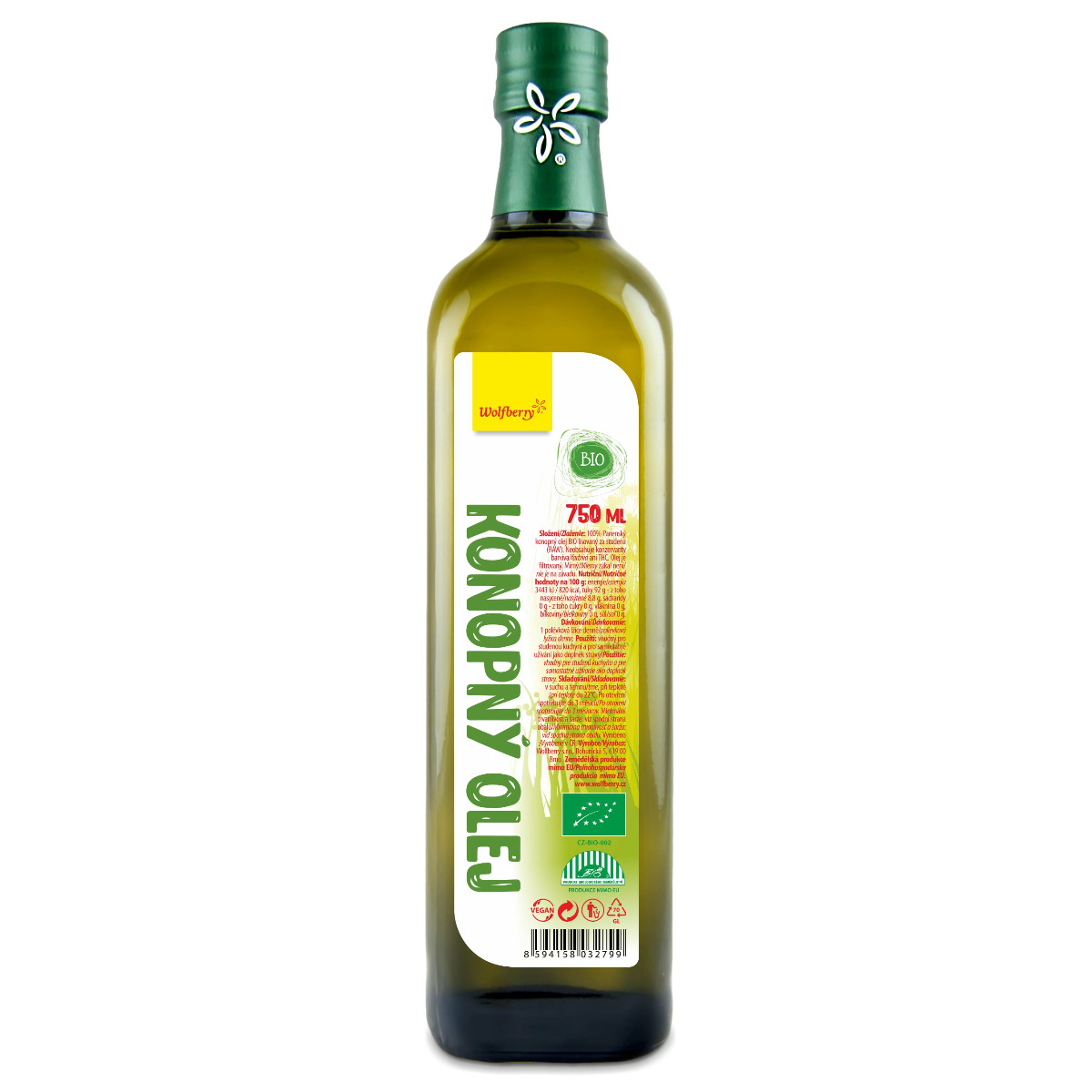 Wolfberry Konopný olej BIO 750 ml Wolfberry