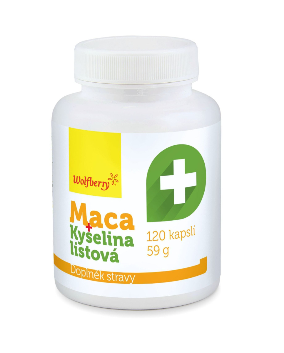 Wolfberry Maca extrakt + Kyselina listová 120 kapslí Wolfberry