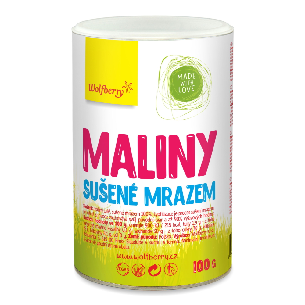 Wolfberry Maliny lyofilizované 100 g Wolfberry