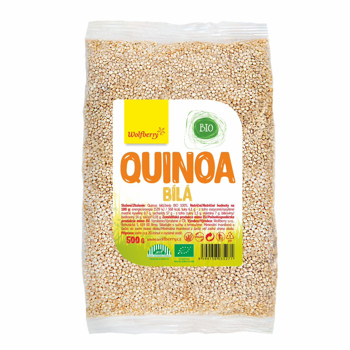 Wolfberry Quinoa bílá BIO 500 g Wolfberry