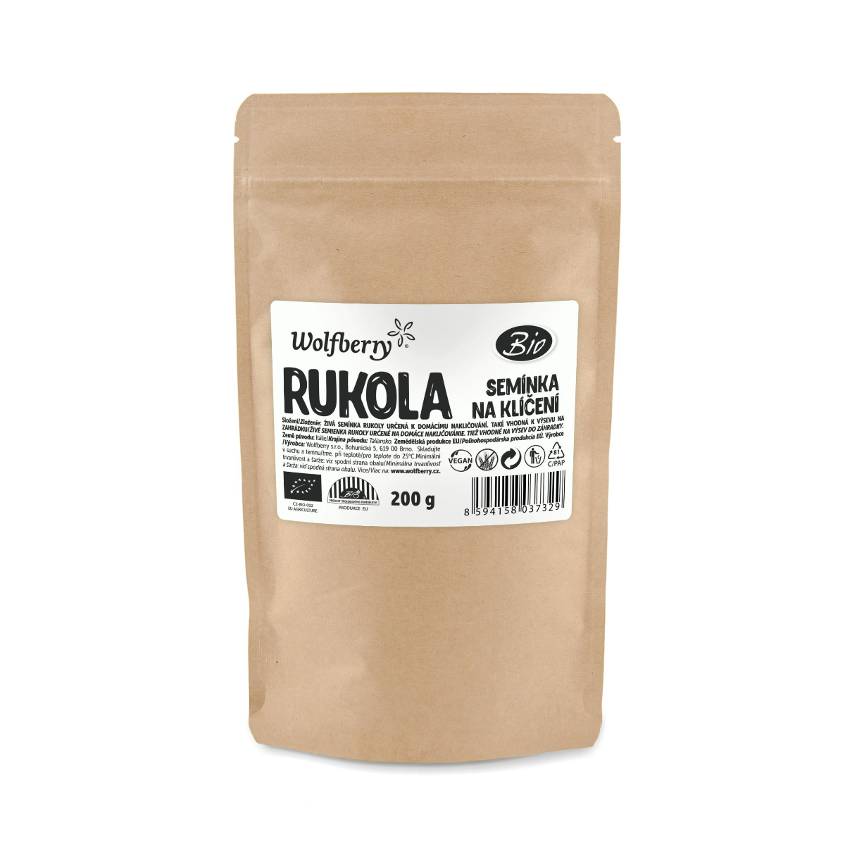 Wolfberry Rukola BIO semínka na klíčení 200 g Wolfberry