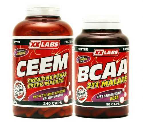 Xxlabs CEEM cps.240 + 211 BCAA MALATE cps.90 ZDARMA Xxlabs