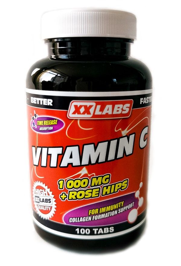 Xxlabs Vitamin C 1000 mg šípky extrakt 100 tablet Xxlabs