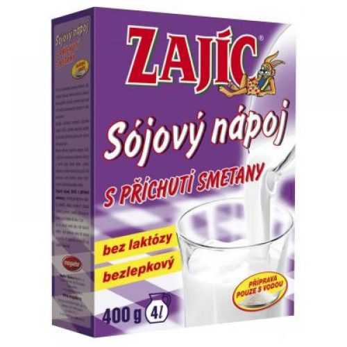 Zajíc Sójový nápoj s příchutí smetany krabička 400 g Zajíc