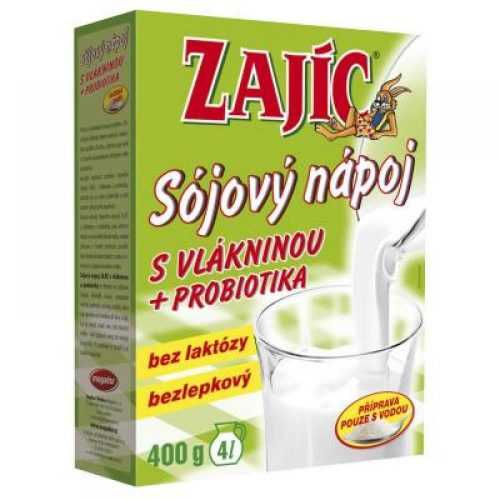 Zajíc Sójový nápoj s vlákninou krabička 400 g Zajíc