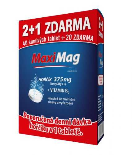 Zdrovit MaxiMag Hořčík 375 mg + B6 3x20 šumivých tablet 2+1 zdarma Zdrovit