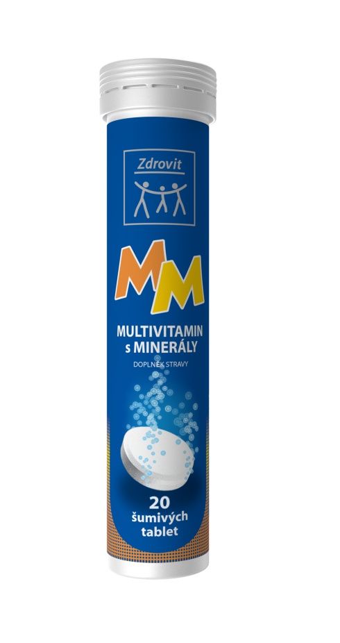 Zdrovit Multivitamin + minerál mandarinka 20 šumivých tablet Zdrovit