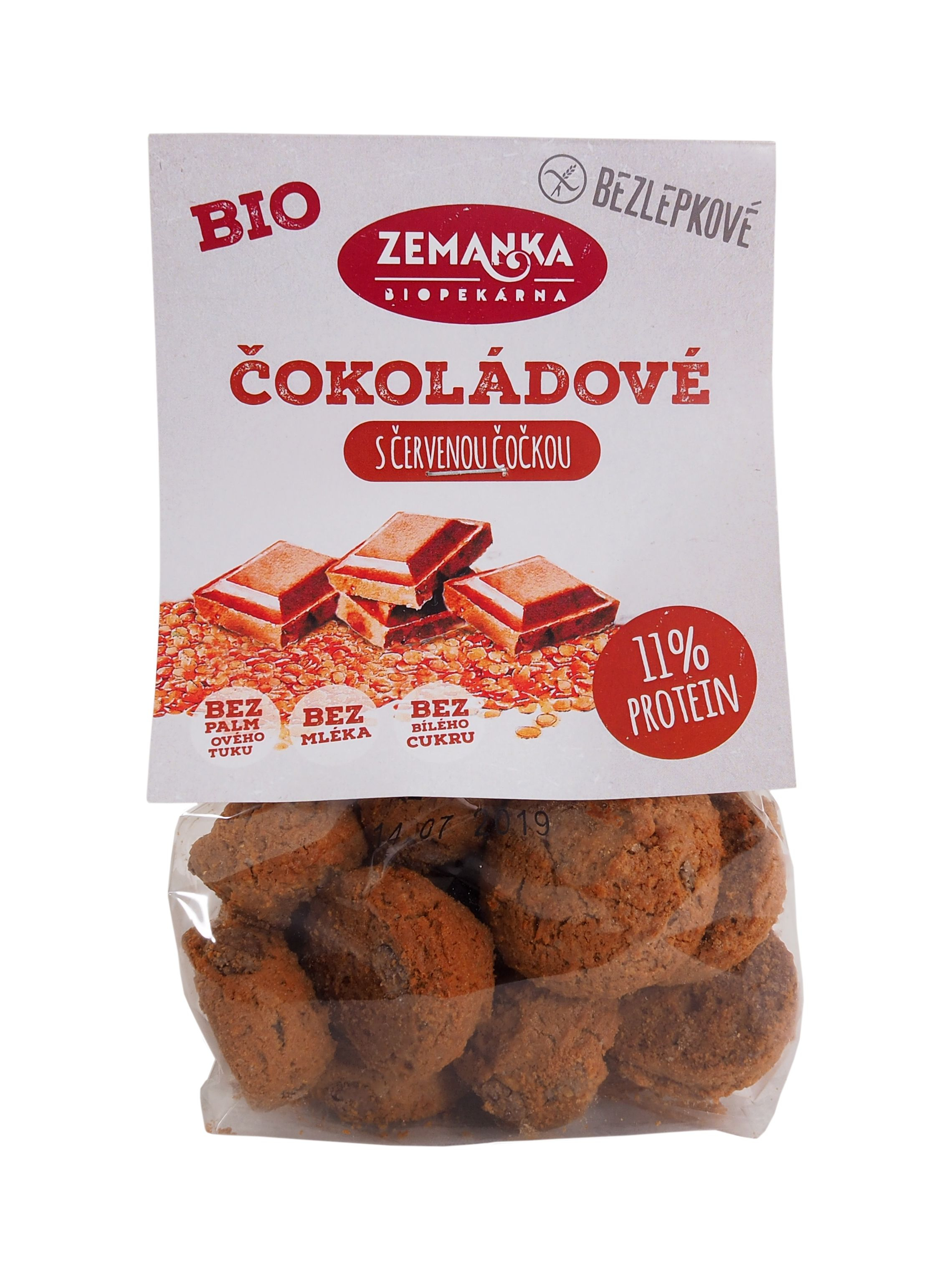 Zemanka BIO Bezlepkové čokoládové hrudky čočka s kokosem 100 g Zemanka