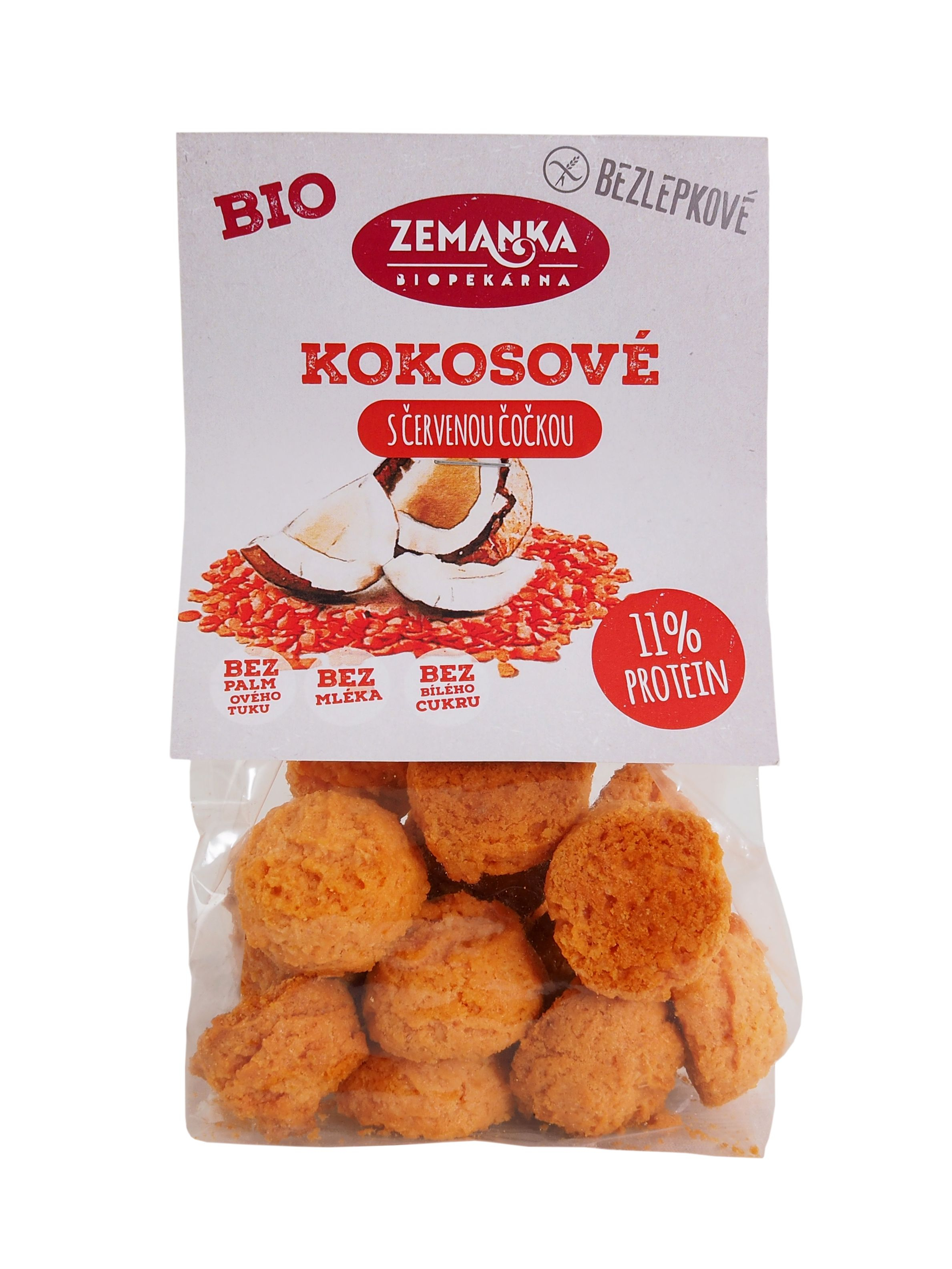 Zemanka BIO Bezlepkové hrudky čočka s kokosem 100 g Zemanka